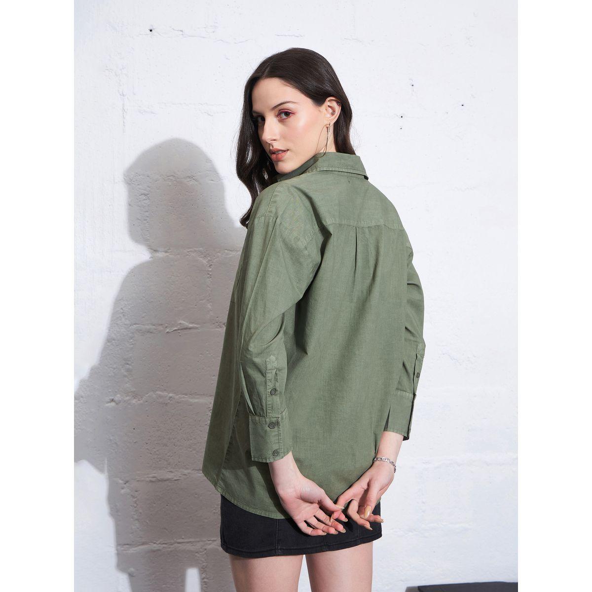 بلوزة بجيب على الصدر مع اكمام طويلة ساسافراس × ستايلي-women-clothing-shirtsandblouses-shirts-image-5