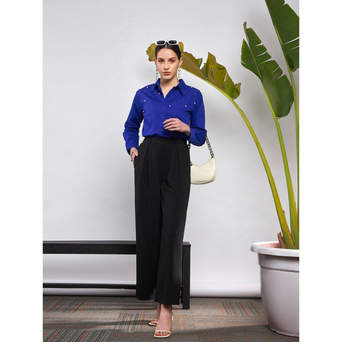 Sassafras X Styli  Pearl Studded Shirt with Long Sleeves-women-clothing-shirtsandblouses-shirts-image-2