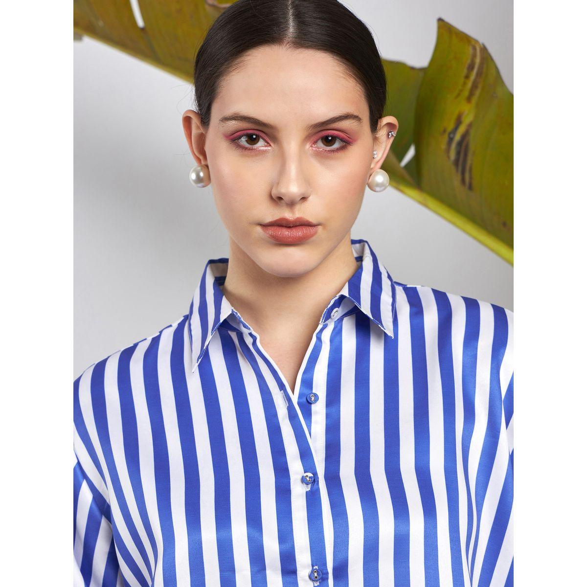 بلوزة ساتان مخططة مع اكمام طويلة ساسافراس × ستايلي-women-clothing-shirtsandblouses-shirts-image-4