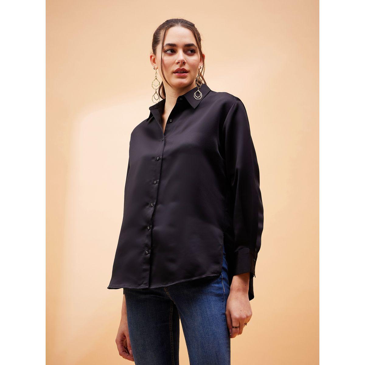 بلوزة ساتان سادة مع اكمام طويلة ساسافراس × ستايلي-women-clothing-shirtsandblouses-shirts-image-6