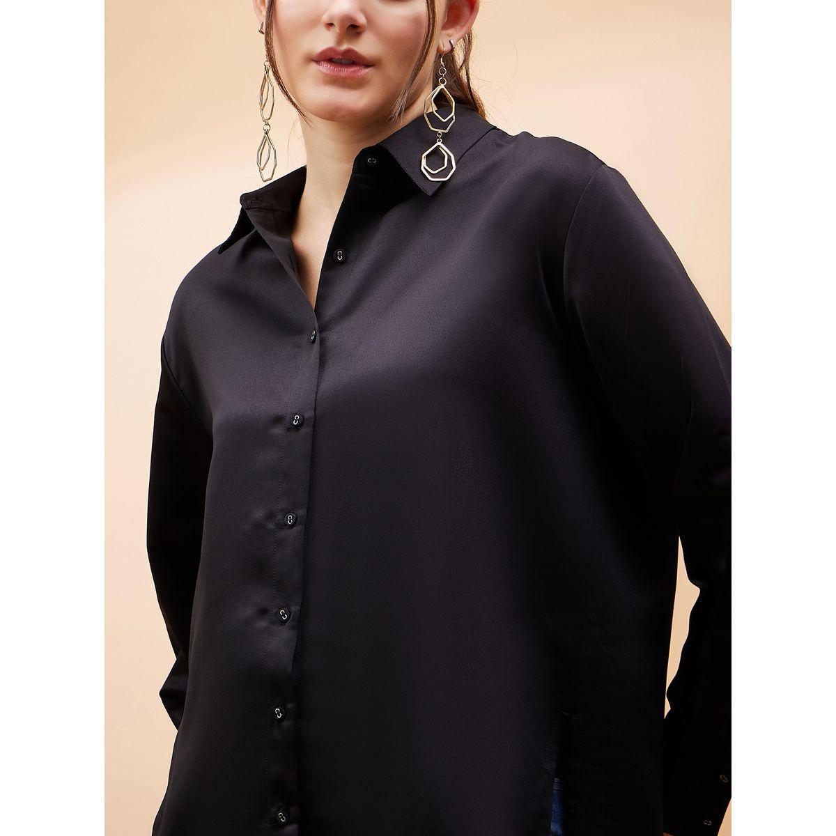 بلوزة ساتان سادة مع اكمام طويلة ساسافراس × ستايلي-women-clothing-shirtsandblouses-shirts-image-5