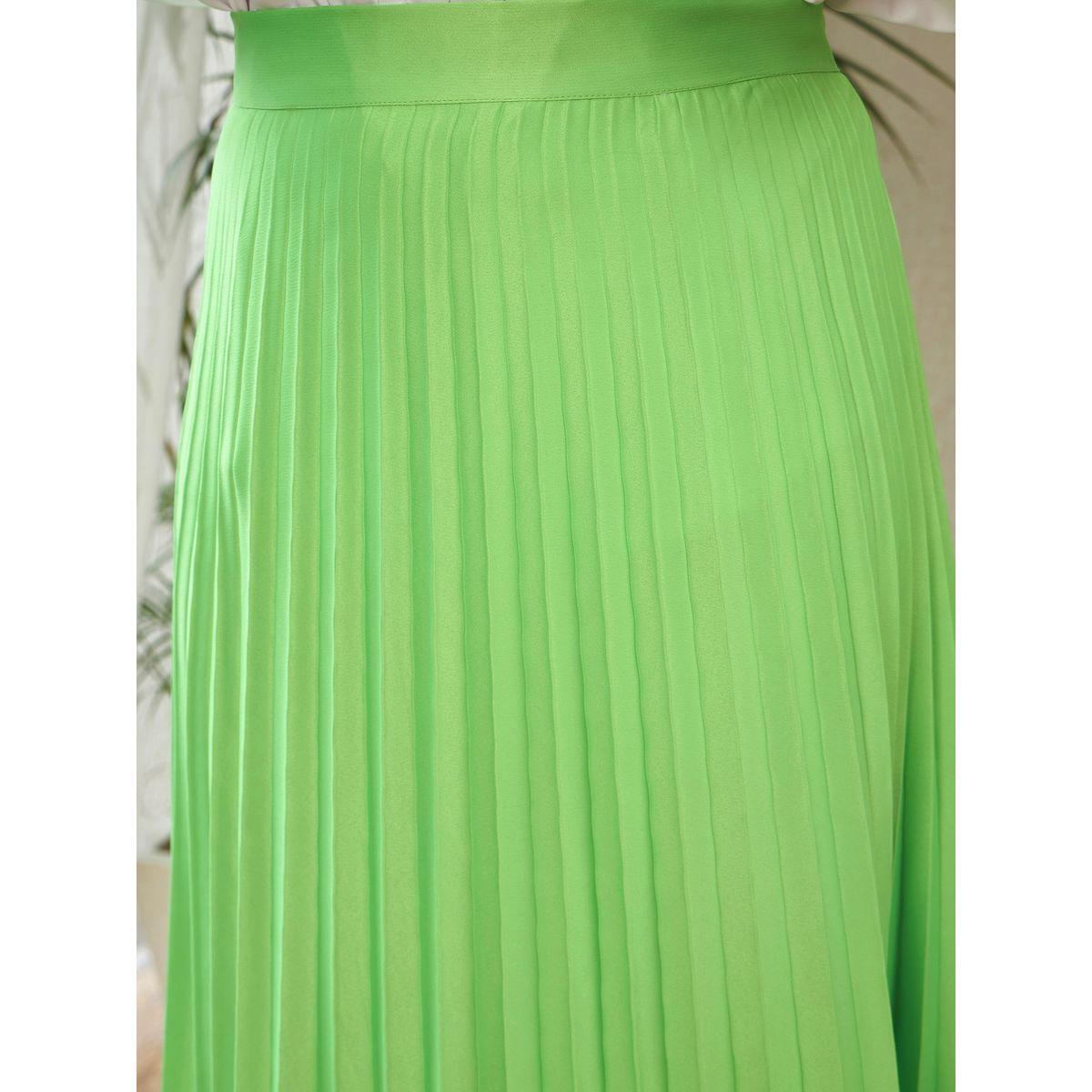 Sassafras X Styli  Pleated A-Line Satin Maxi Skirt-women-clothing-bottoms-skirts-image-4