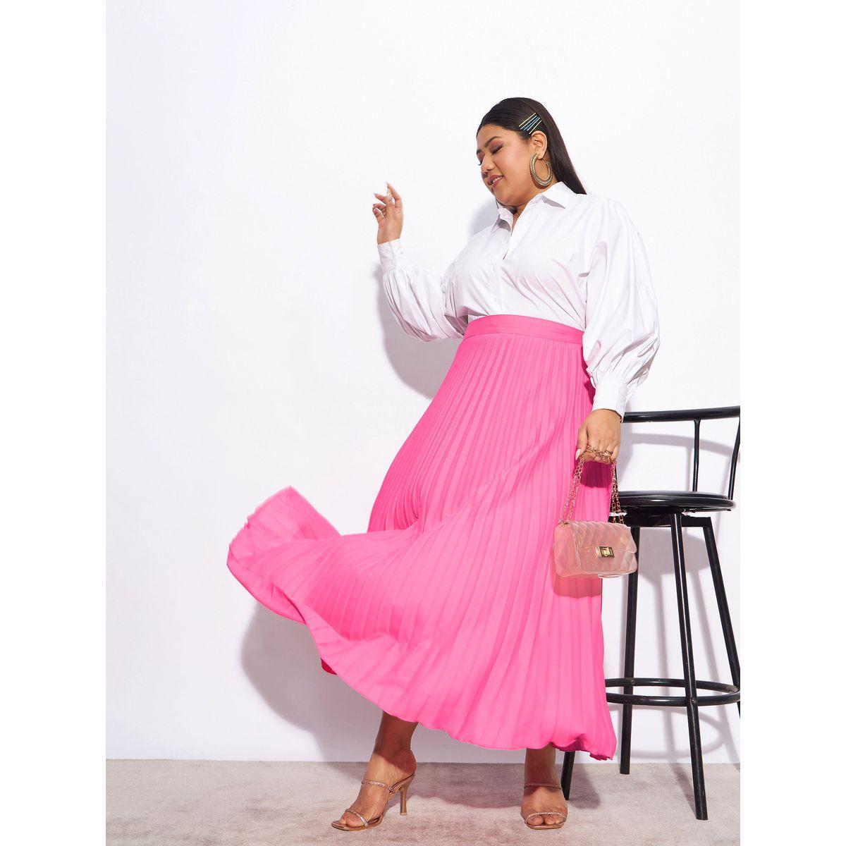 Sassafras X Styli  Plus Accordion Pleated Maxi Skirt-women-clothing-bottoms-skirts-image-1