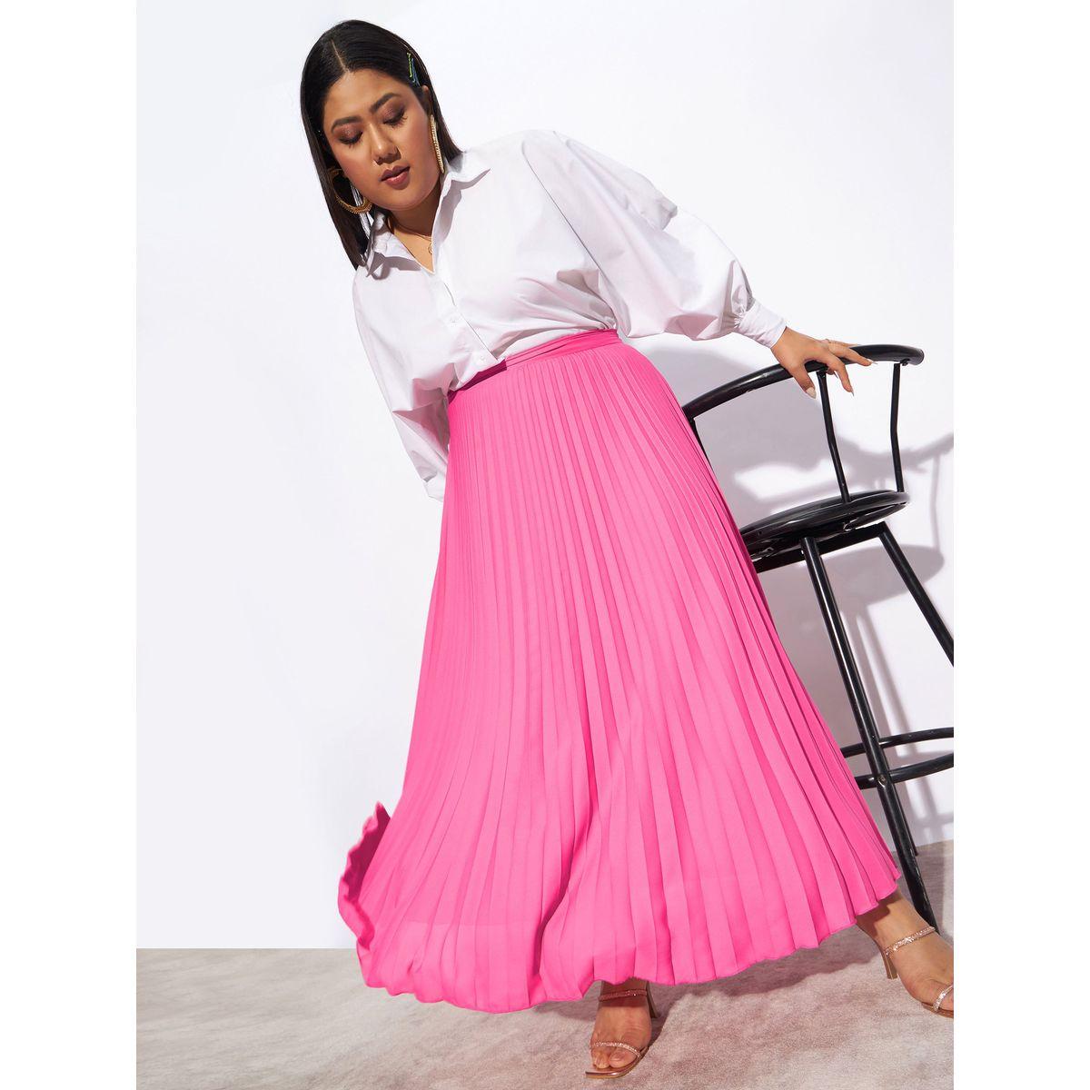 Sassafras X Styli  Plus Accordion Pleated Maxi Skirt-women-clothing-bottoms-skirts-image-2