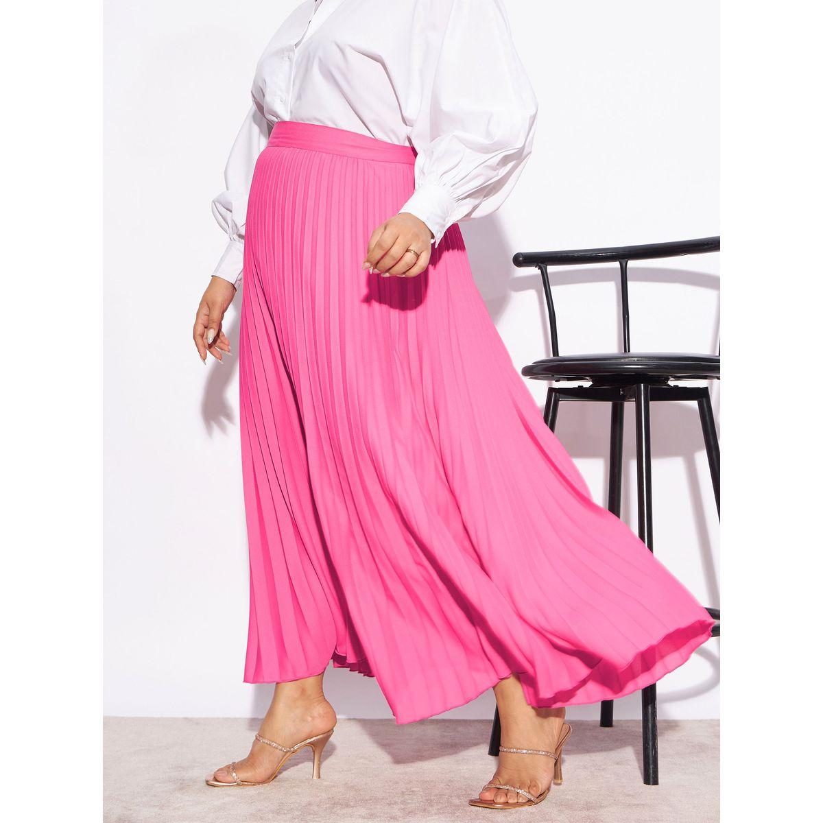 Sassafras X Styli  Plus Accordion Pleated Maxi Skirt-women-clothing-bottoms-skirts-image-3