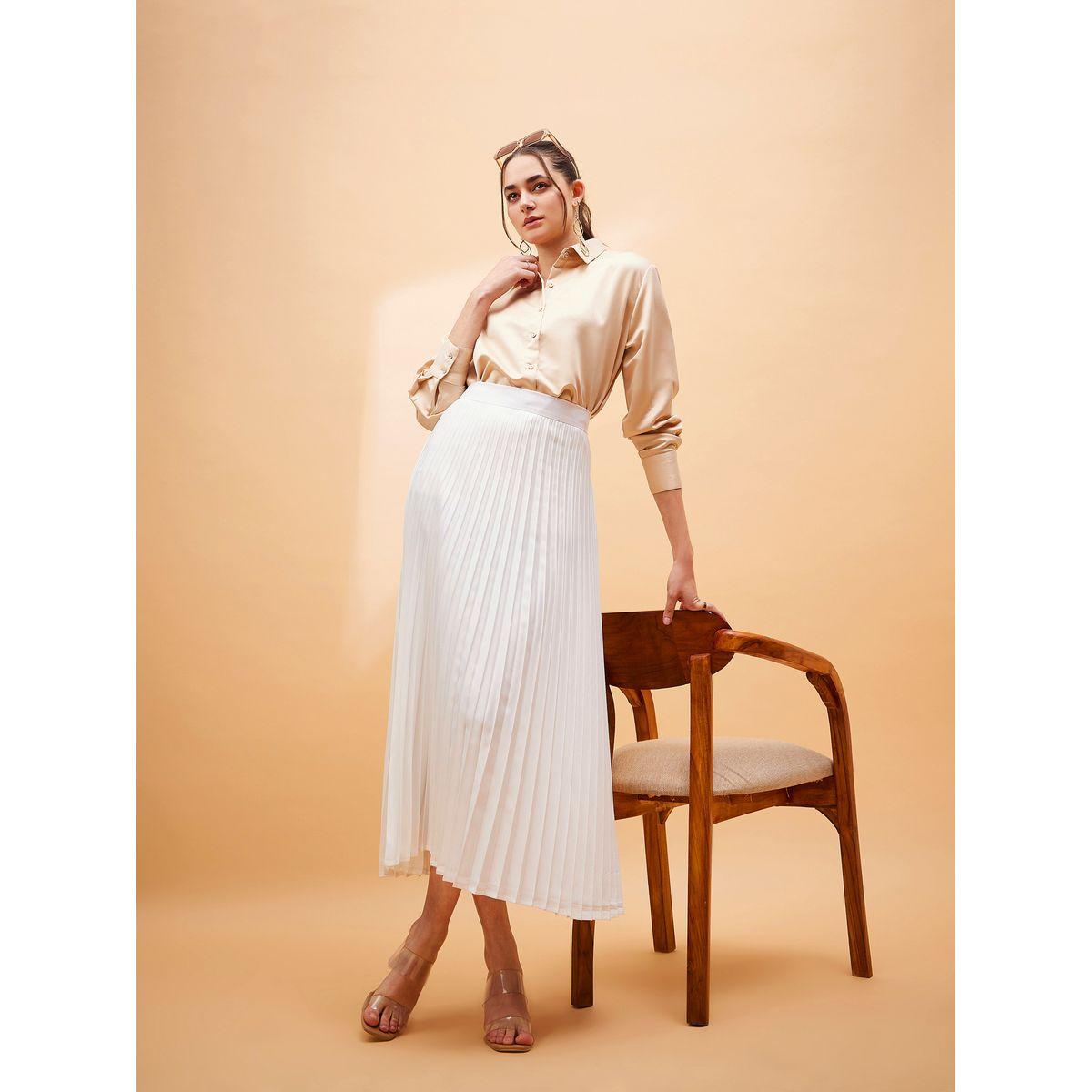 Sassafras X Styli  Pleated A-Line Midi Skirt-women-clothing-bottoms-skirts-image-1