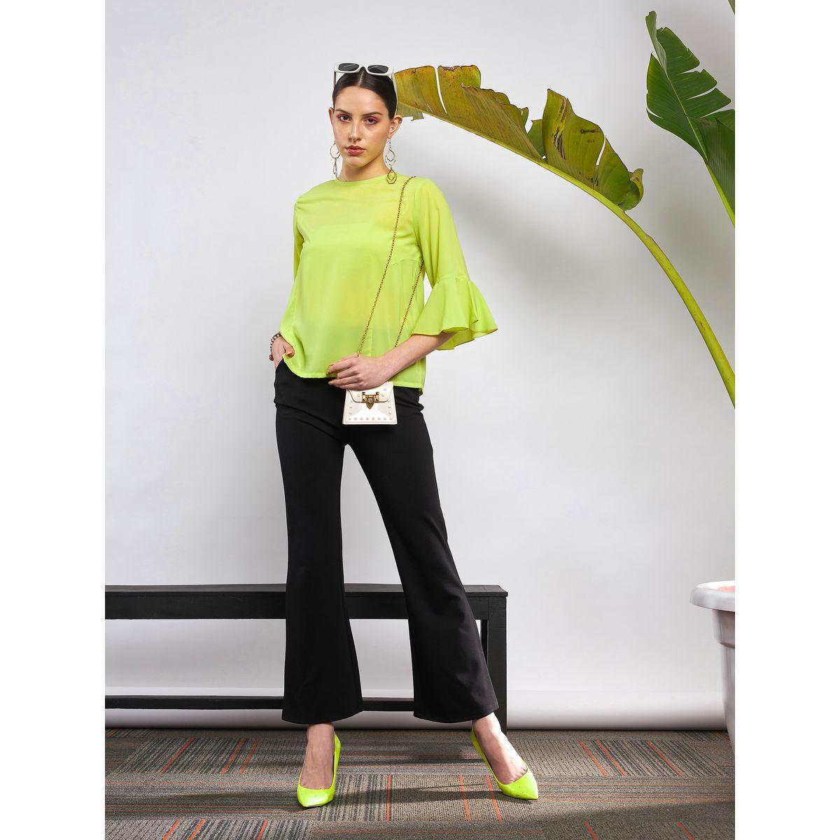 بلوزة سادة باكمام كشكش ساسافراس × ستايلي-women-clothing-shirtsandblouses-blouses-image-2