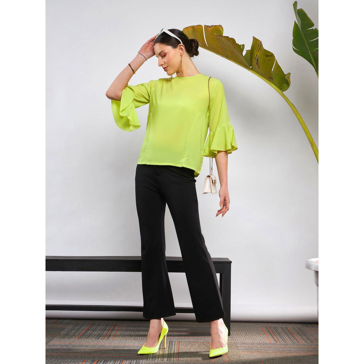 Sassafras X Styli  Solid Ruffle Sleeve Top-women-clothing-shirtsandblouses-blouses-image-6