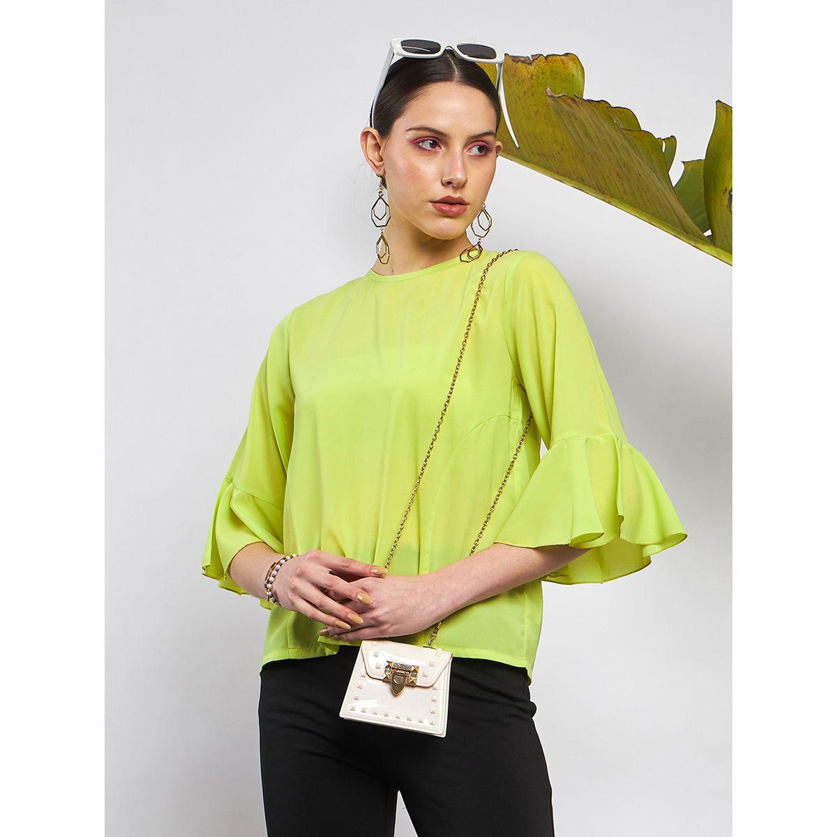 بلوزة سادة باكمام كشكش ساسافراس × ستايلي-women-clothing-shirtsandblouses-blouses-image-7