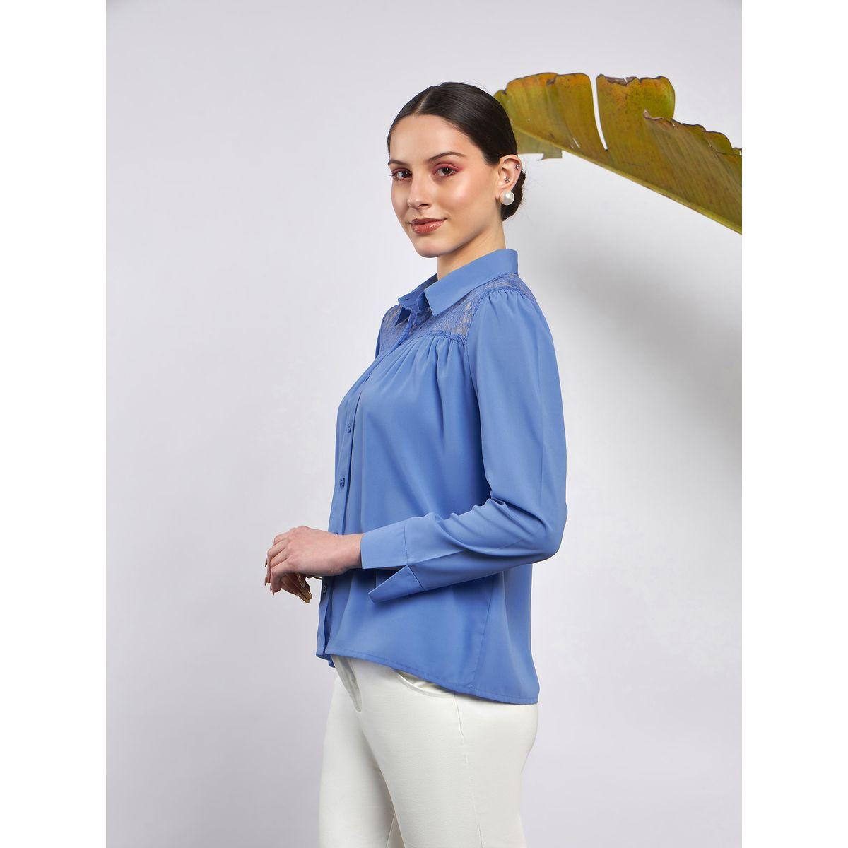 Sassafras X Styli  Lace Yoke Detail Regular Fit Blouse-women-clothing-shirtsandblouses-blouses-image-3