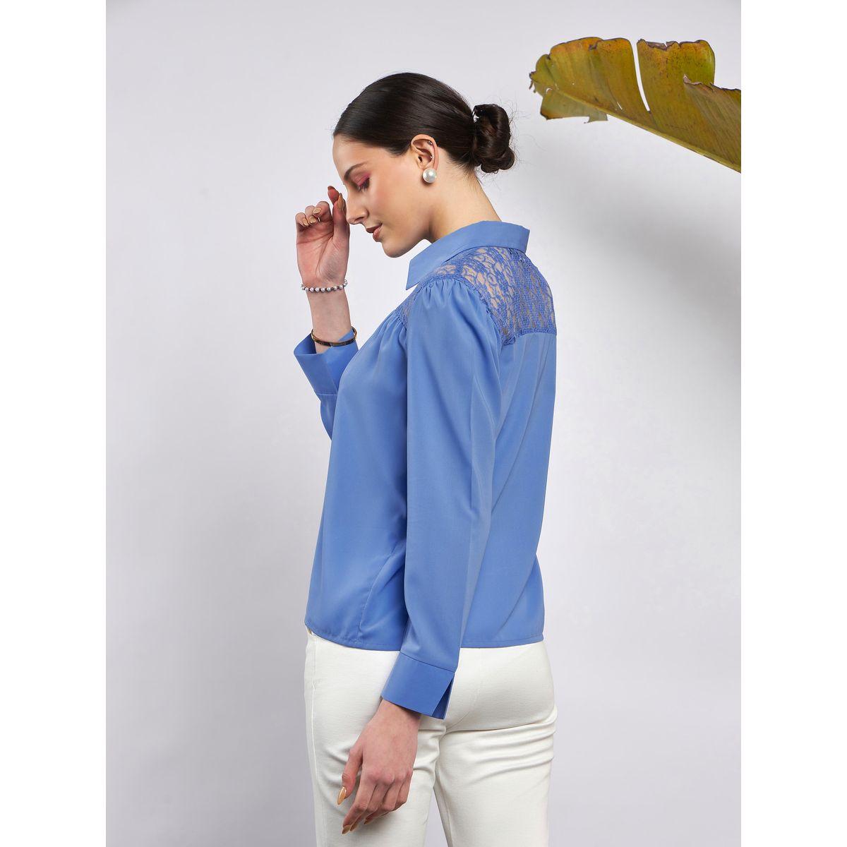 Sassafras X Styli  Lace Yoke Detail Regular Fit Blouse-women-clothing-shirtsandblouses-blouses-image-5