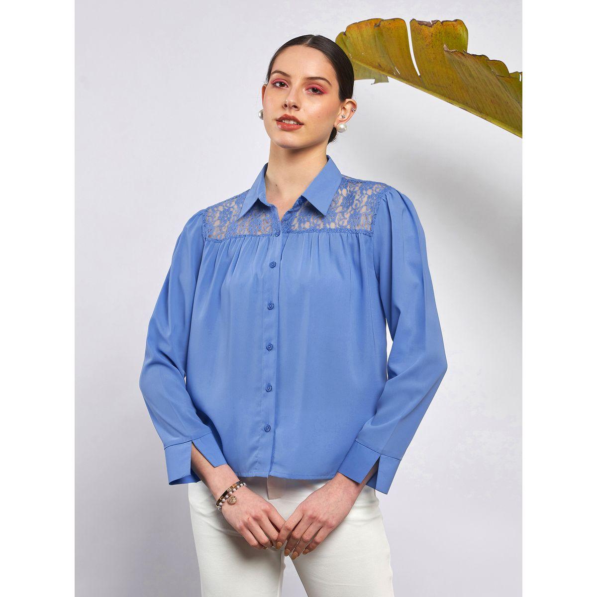 Sassafras X Styli  Lace Yoke Detail Regular Fit Blouse-women-clothing-shirtsandblouses-blouses-image-6