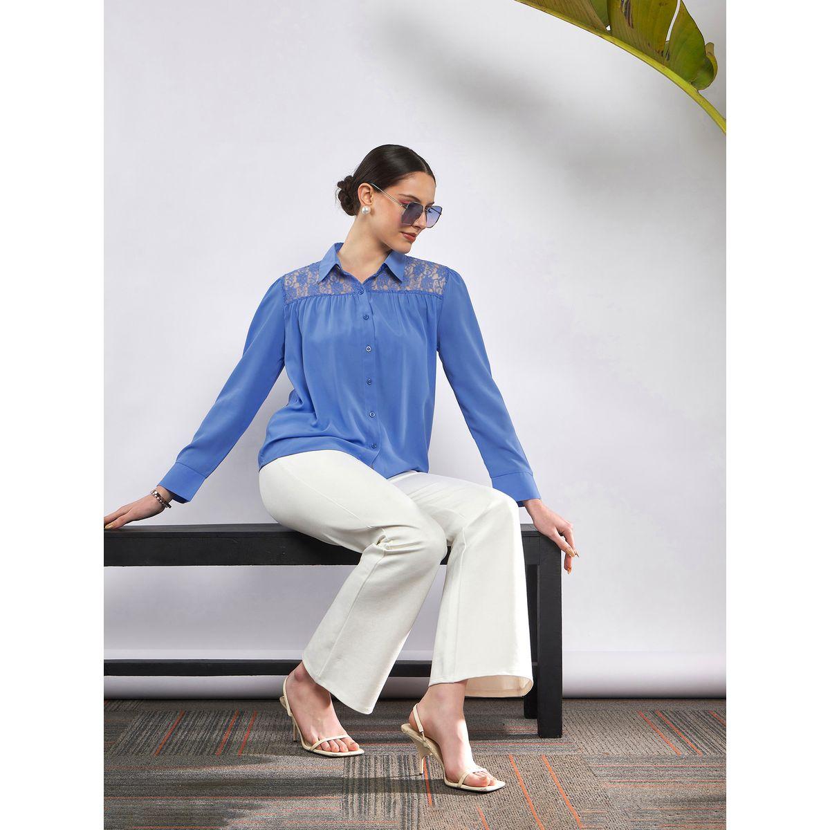 Sassafras X Styli  Lace Yoke Detail Regular Fit Blouse-women-clothing-shirtsandblouses-blouses-image-7