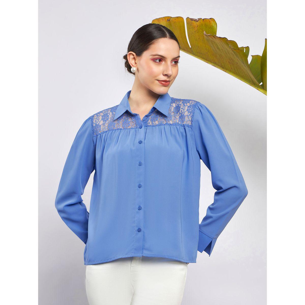 Sassafras X Styli  Lace Yoke Detail Regular Fit Blouse-women-clothing-shirtsandblouses-blouses-image-8