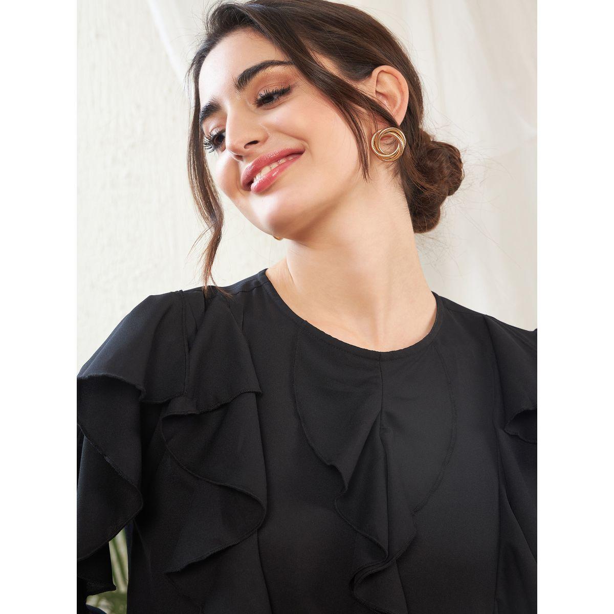 بلوزة بتفاصيل كشكش واكمام طويلة ساسافراس × ستايلي-women-clothing-shirtsandblouses-blouses-image-4