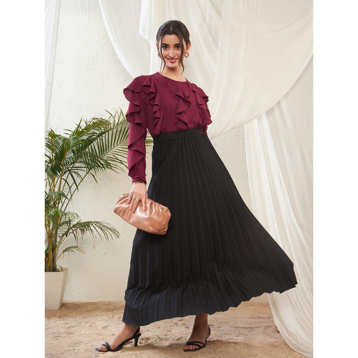 Sassafras X Styli  Ruffle Detail Top with Long Sleeves-women-clothing-shirtsandblouses-blouses-image-2