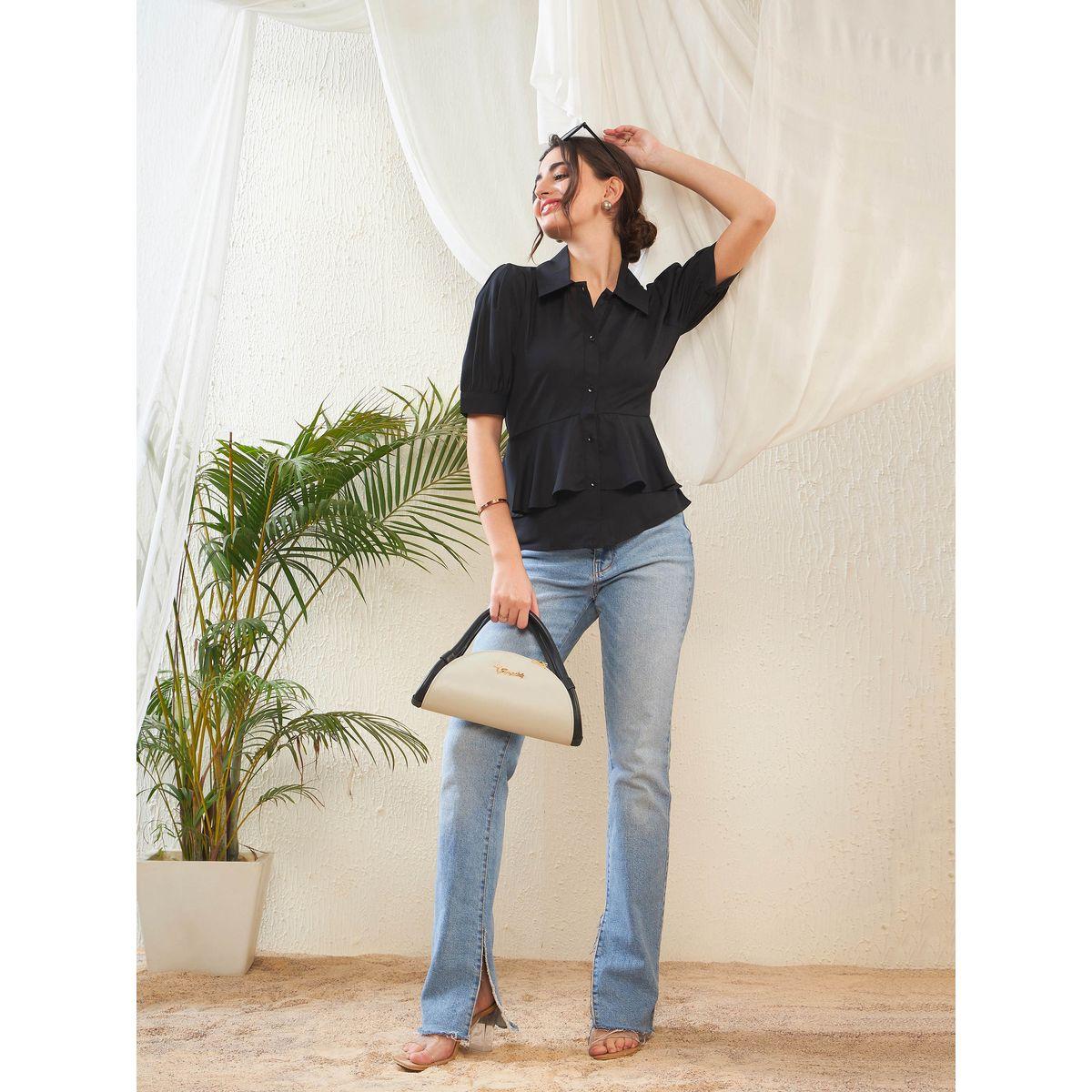 Sassafras X Styli  Frill Detail Shirt Style Blouse-women-clothing-shirtsandblouses-shirts-image-2