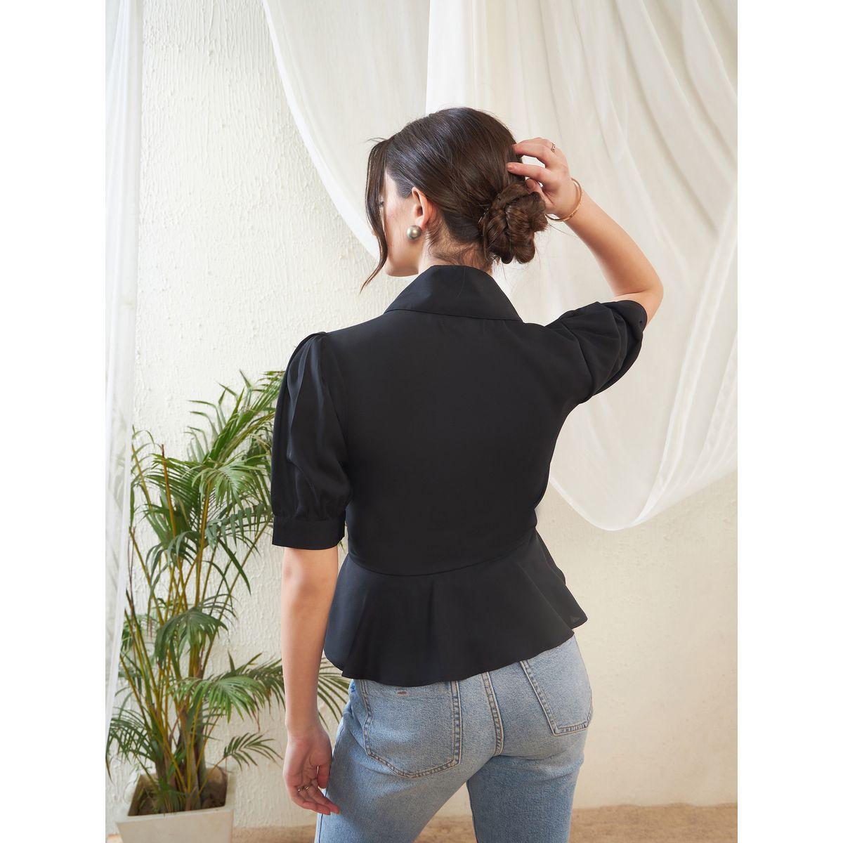 بلوزة بتفاصيل كشكش مع ازرار غلق ساسافراس × ستايلي-women-clothing-shirtsandblouses-shirts-image-5