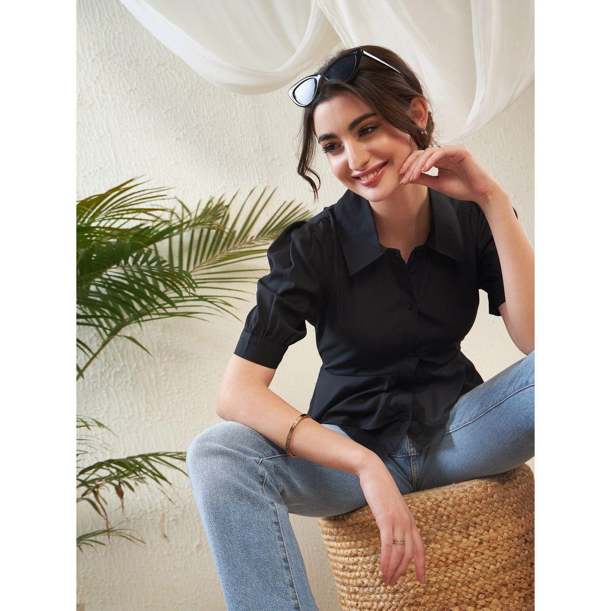 Sassafras X Styli  Frill Detail Shirt Style Blouse-women-clothing-shirtsandblouses-shirts-image-6