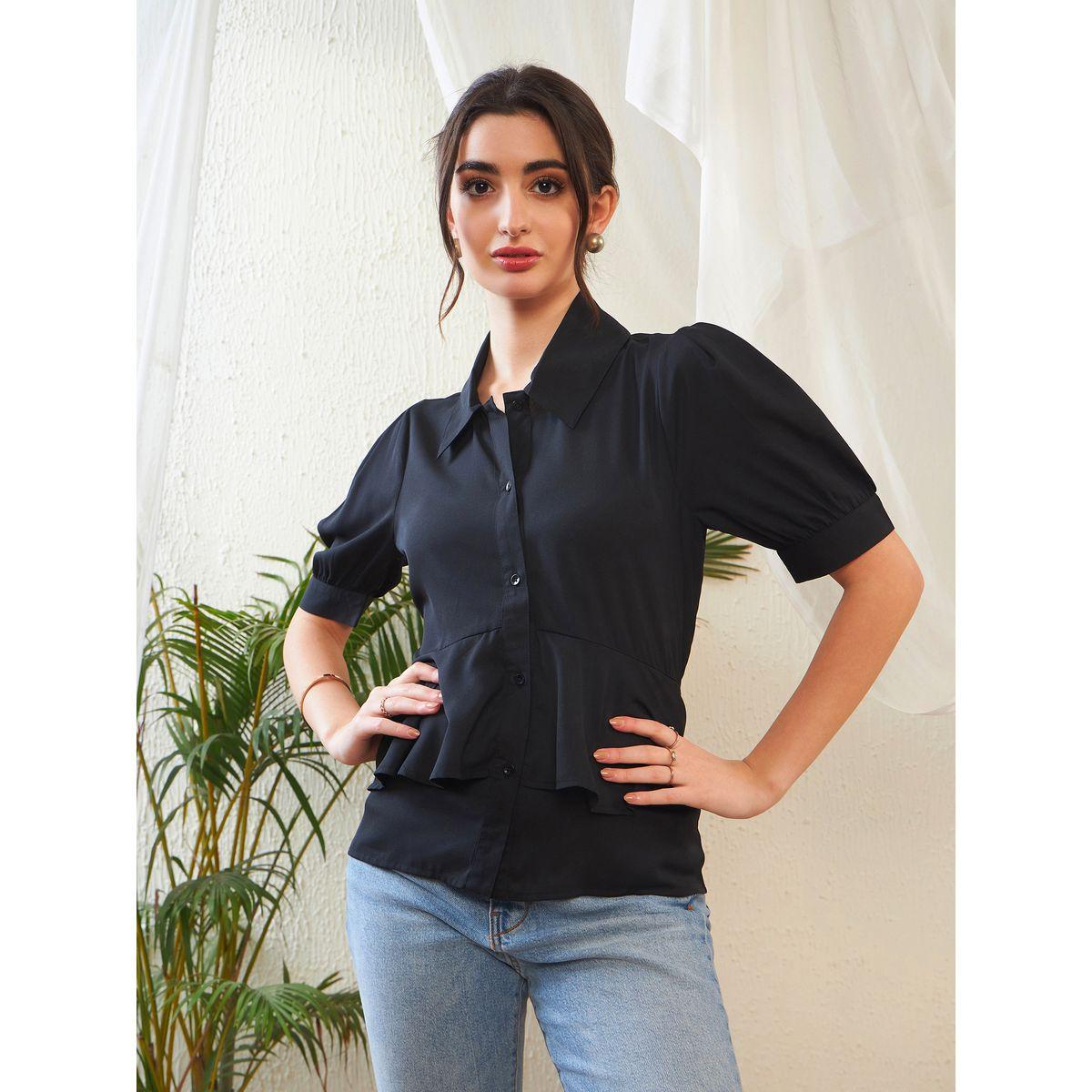 Sassafras X Styli  Frill Detail Shirt Style Blouse-women-clothing-shirtsandblouses-shirts-image-7
