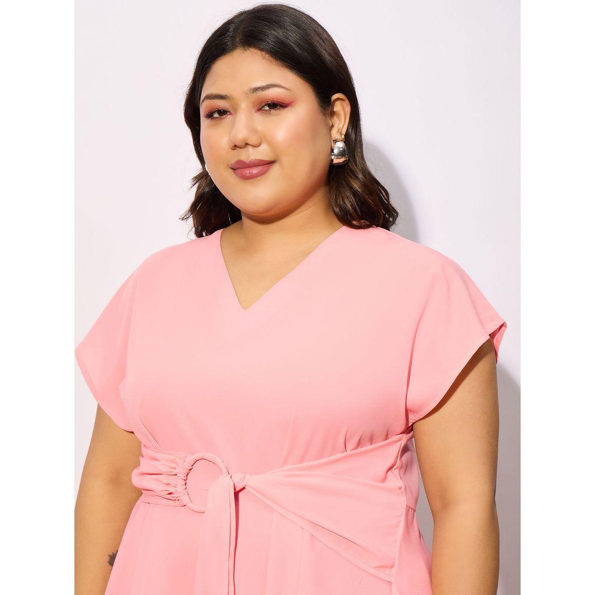 Sassafras X Styli  Plus Front Knot Detail Peplum Top-women-clothing-shirtsandblouses-blouses-image-4