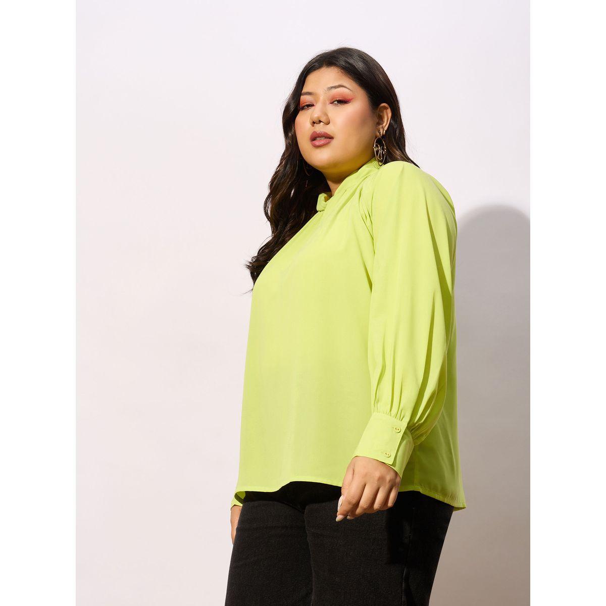 Sassafras X Styli  Plus Front Twisted Detail Keyhole Neck Top-women-clothing-shirtsandblouses-blouses-image-3