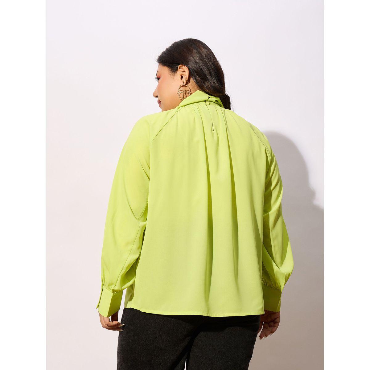 Sassafras X Styli  Plus Front Twisted Detail Keyhole Neck Top-women-clothing-shirtsandblouses-blouses-image-5