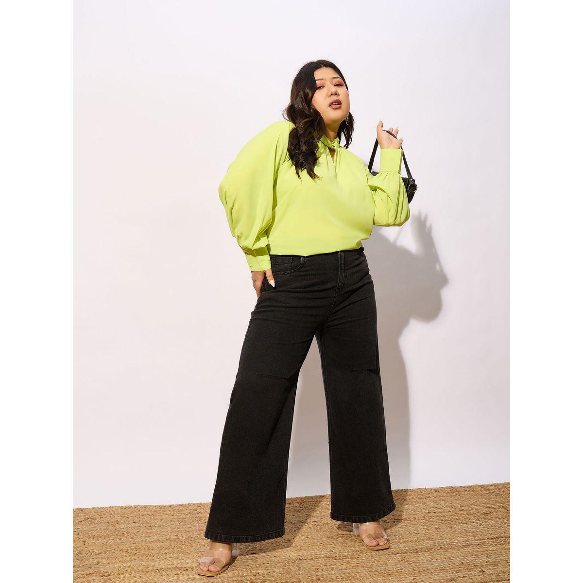 Sassafras X Styli  Plus Front Twisted Detail Keyhole Neck Top-women-clothing-shirtsandblouses-blouses-image-6
