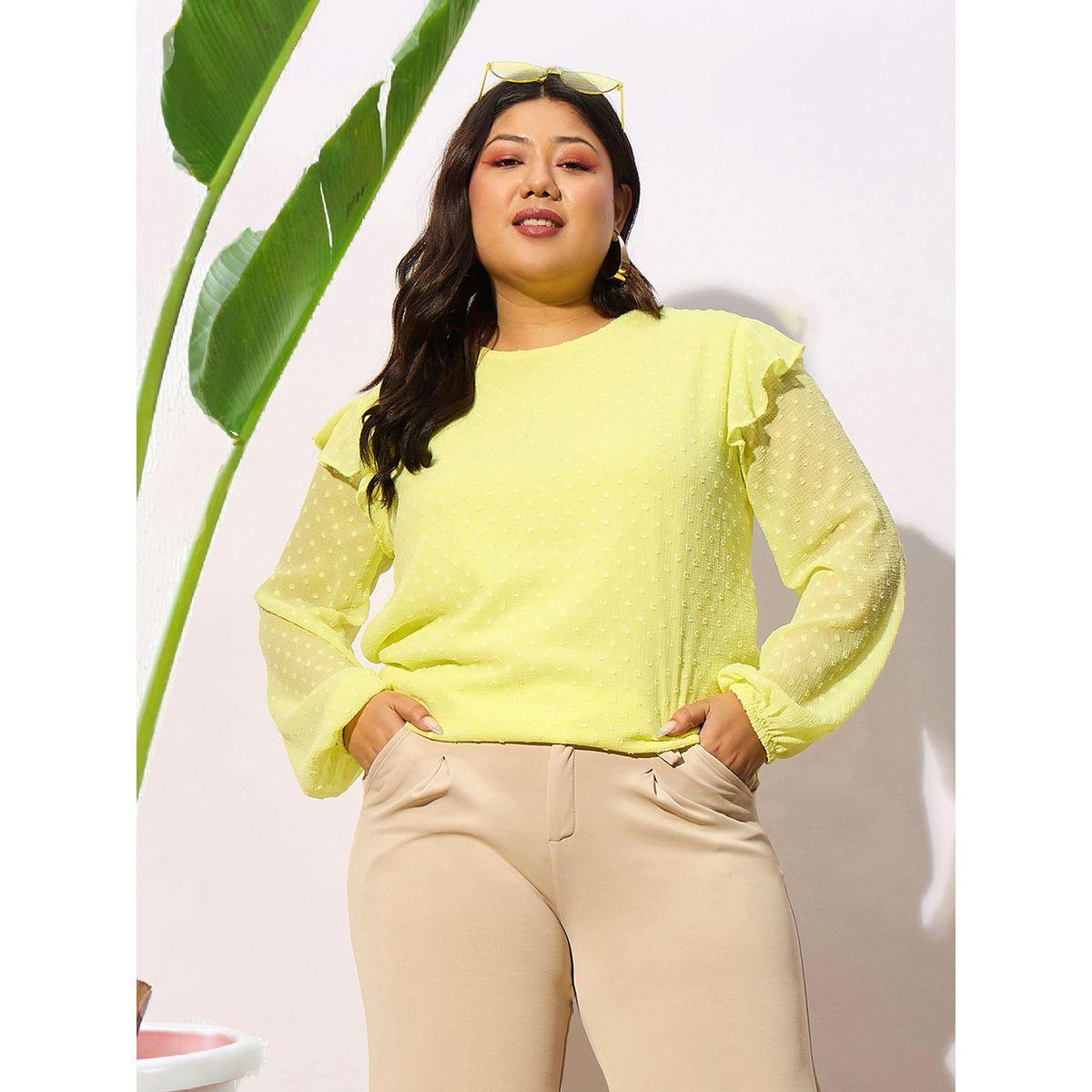 Sassafras X Styli  Plus Dobby Round Neck Top-women-clothing-shirtsandblouses-blouses-image-1