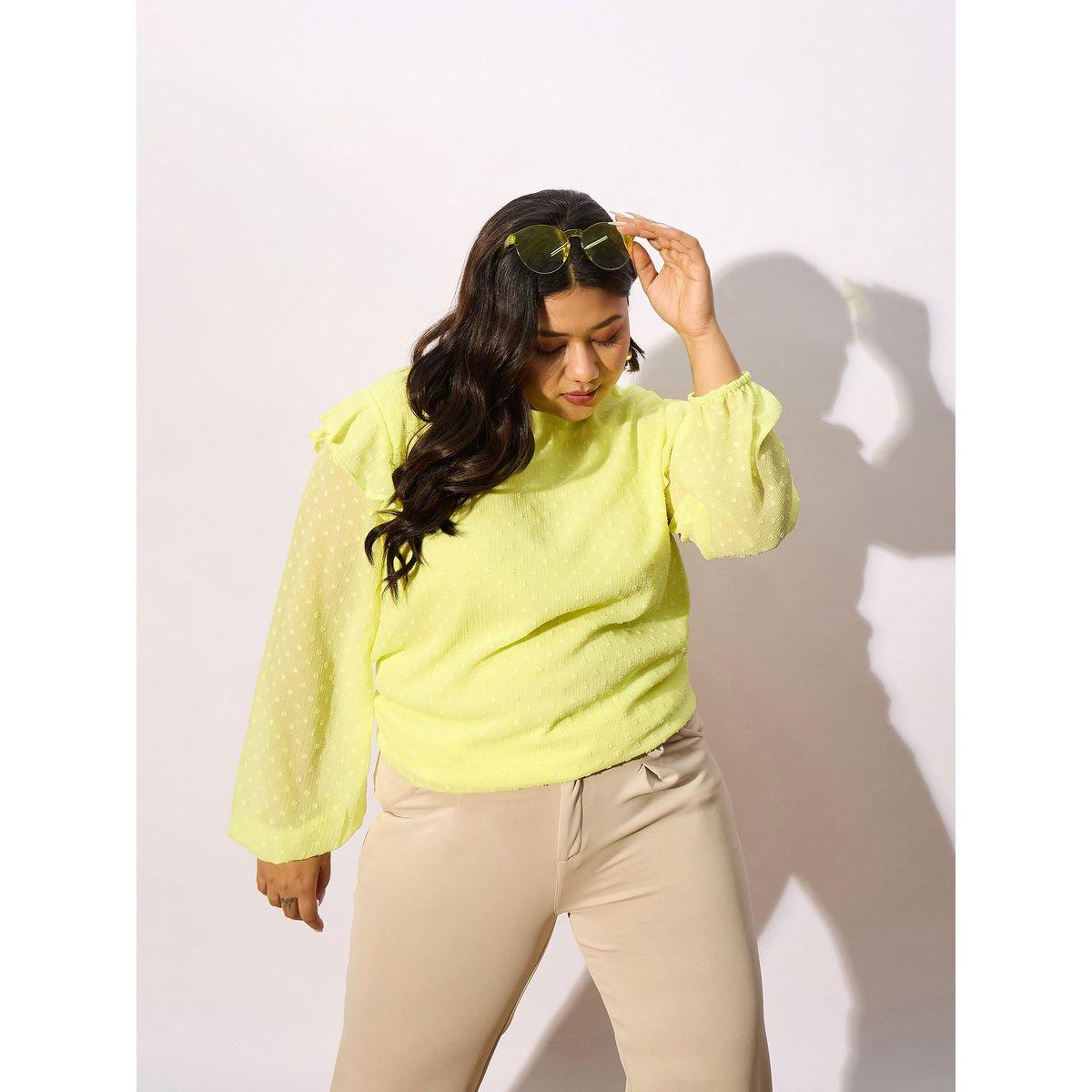 Sassafras X Styli  Plus Dobby Round Neck Top-women-clothing-shirtsandblouses-blouses-image-2