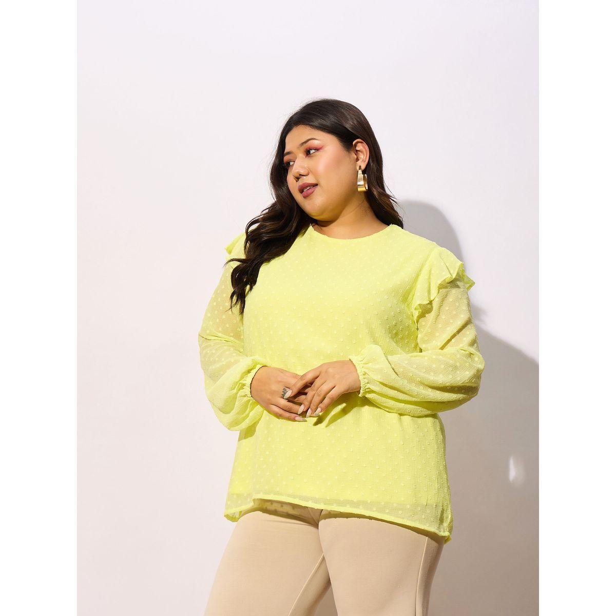 Sassafras X Styli  Plus Dobby Round Neck Top-women-clothing-shirtsandblouses-blouses-image-3