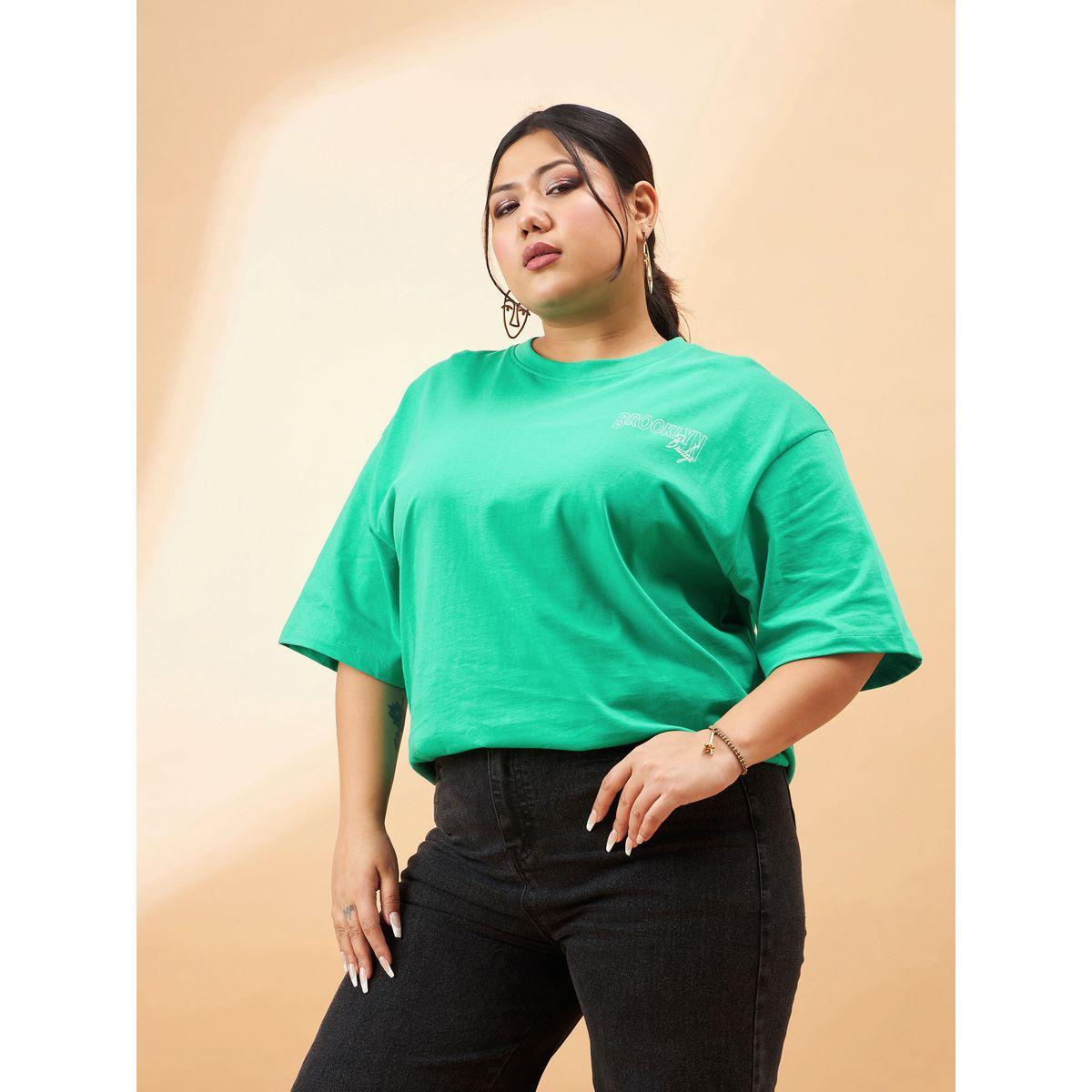 Sassafras X Styli  Plus Brooklyn Graphic Print Drop Shoulder T-Shirt-women-clothing-tshirts-image-3