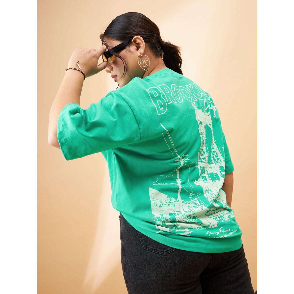 Sassafras X Styli  Plus Brooklyn Graphic Print Drop Shoulder T-Shirt-women-clothing-tshirts-image-6