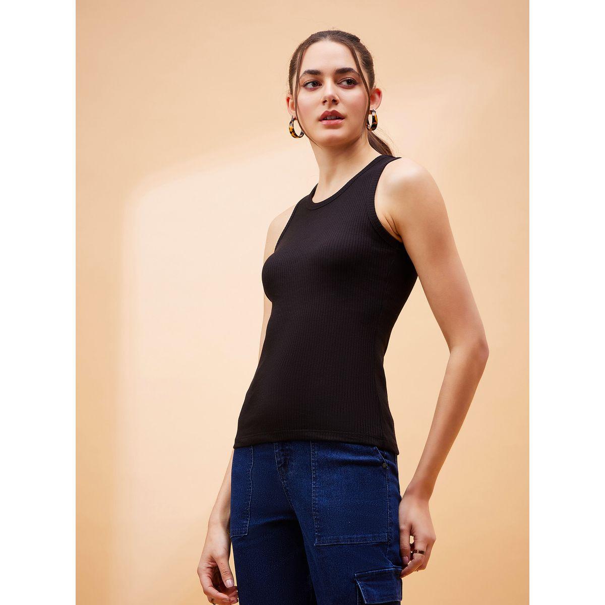 Sassafras X Styli  Solid Ribbed Tank-women-clothing-tshirts-image-3