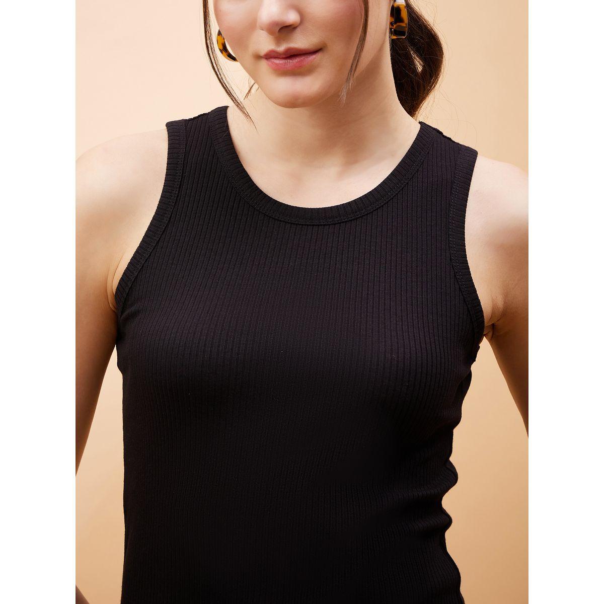 Sassafras X Styli  Solid Ribbed Tank-women-clothing-tshirts-image-4