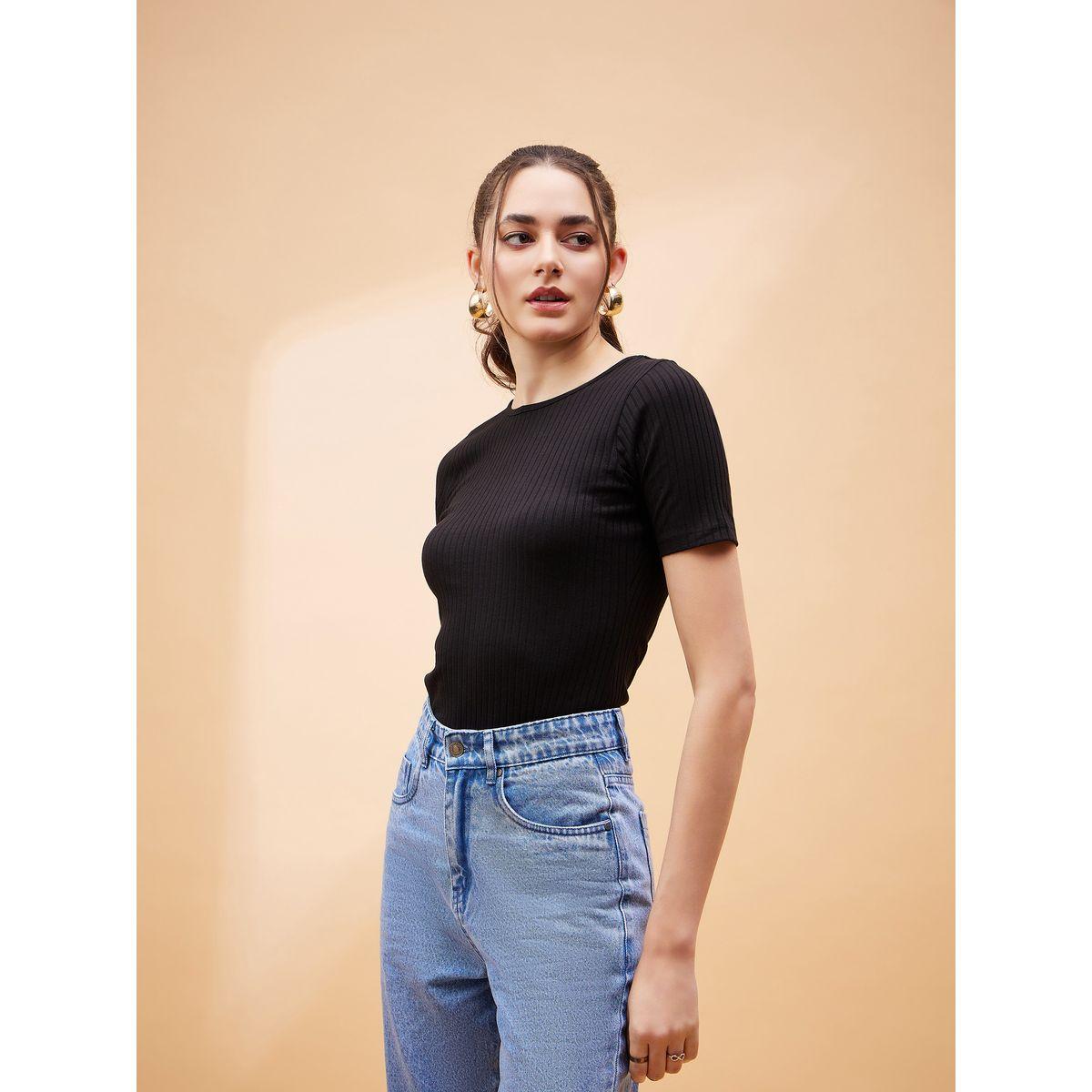 Sassafras X Styli  Ribbed Short Sleeve Bodysuit-women-clothing-tshirts-image-6
