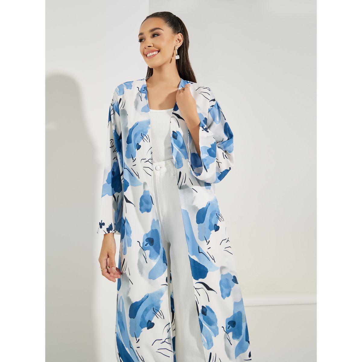 Styli All Over Print Maxi Kimono-women-clothing-shirtsandblouses-shirts-image-2