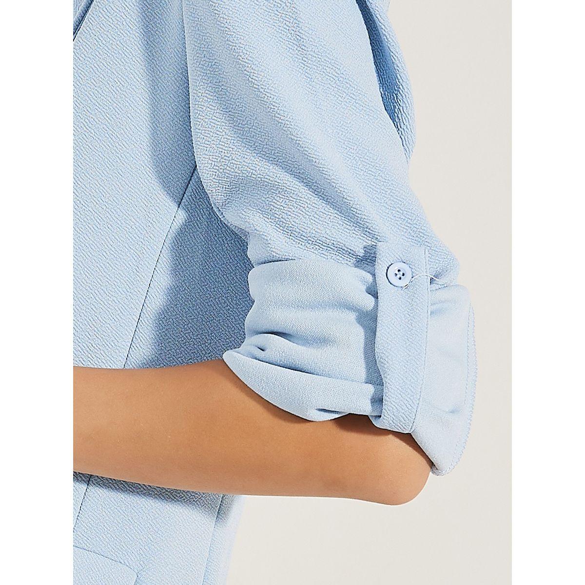 بليزر محبوك بقصة عادية وتفاصيل بارزة الملمس-women-clothing-coatsandjackets-blazers-image-4