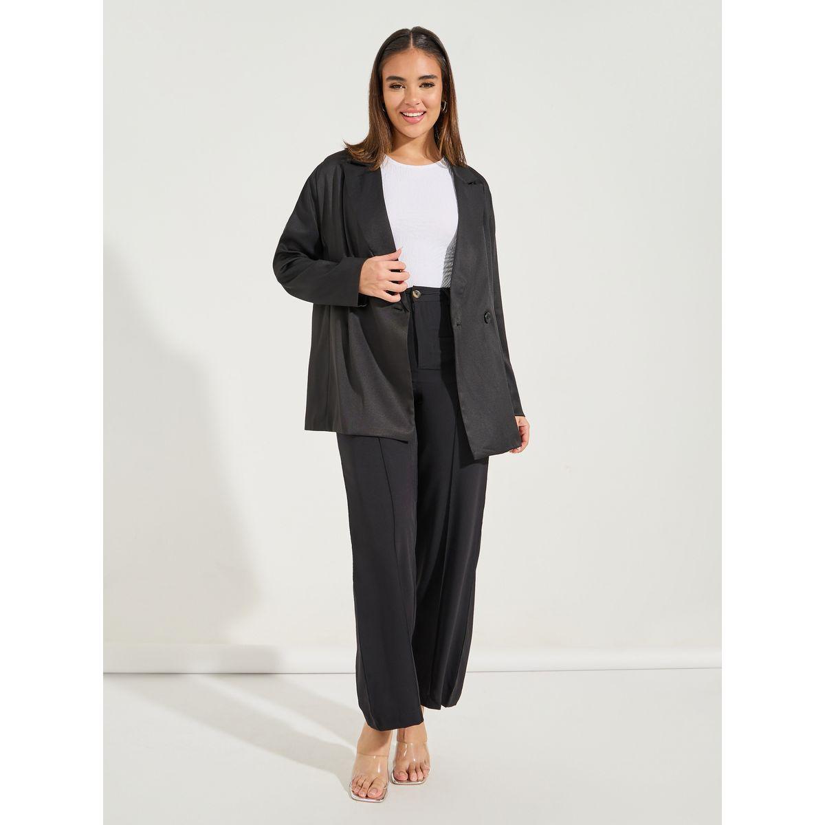 Styli Oversized Fit Longline Double Breasted Blazer-women-clothing-coatsandjackets-blazers-image-2