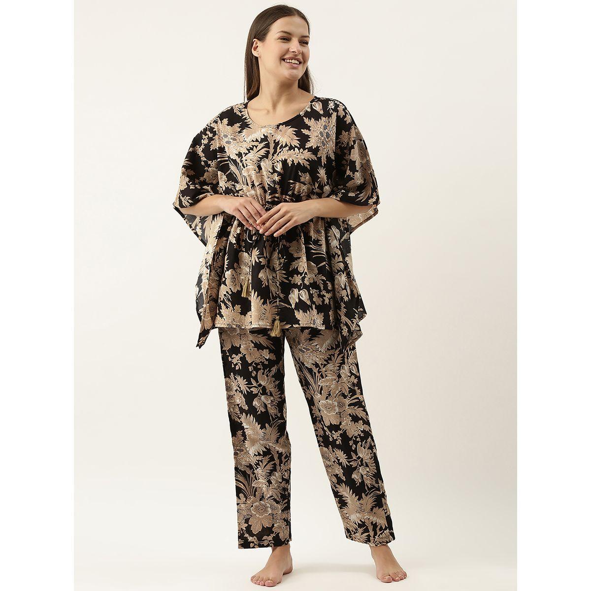 طقم منسق من بنطال وبلوزة مطبعة بالكامل مع اربطة سانسكريتي هومز × ستايلي-women-clothing-coordsets-image-2