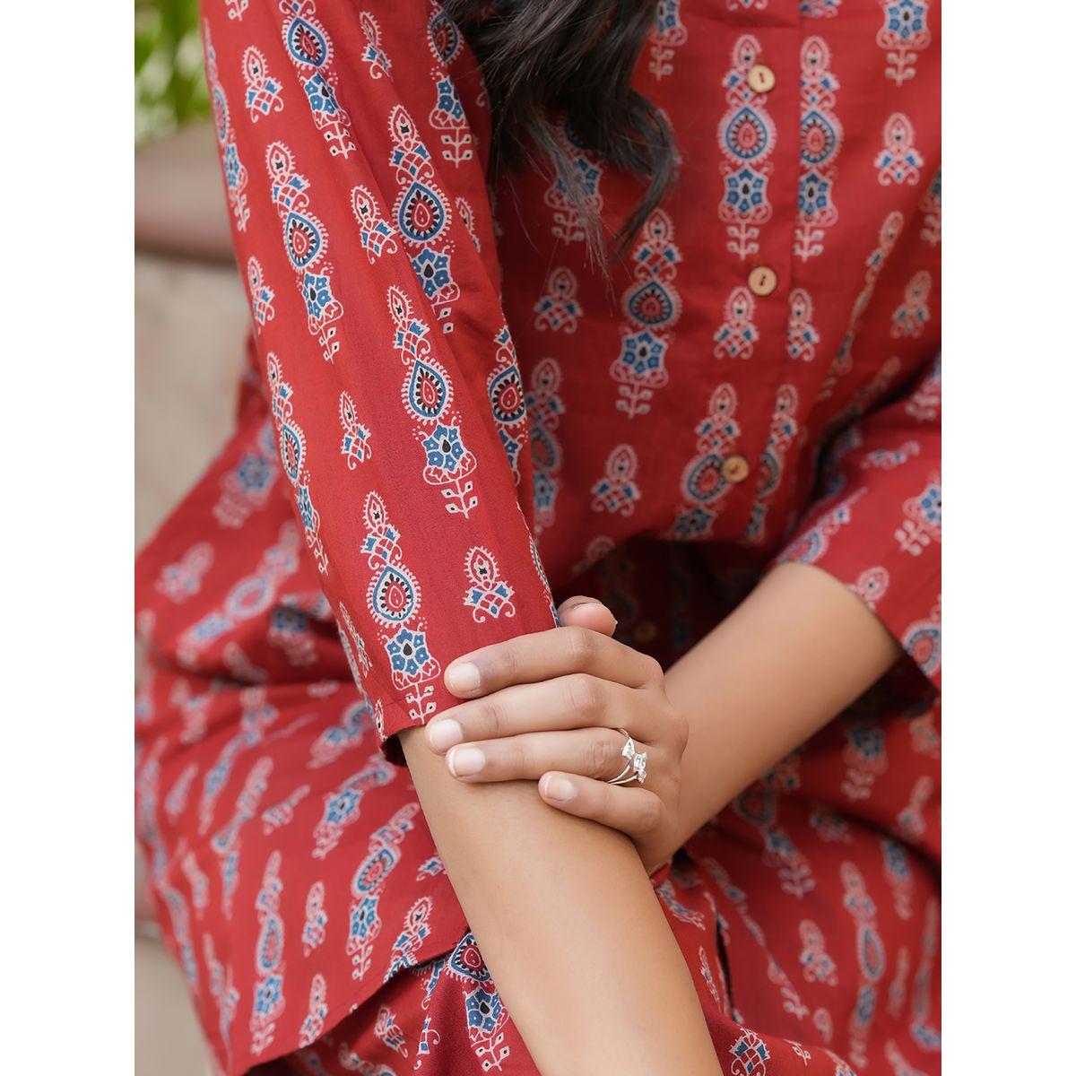 طقم منسق من بنطال بارجل واسعة وبلوزة طويلة سانسكريتي هومز × ستايلي-women-clothing-coordsets-image-9