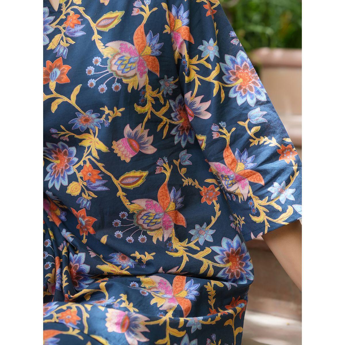 Sanskrutihomes X Styli  All Over Floral Print Longline Top & Pants Co-Ord-women-clothing-coordsets-image-2