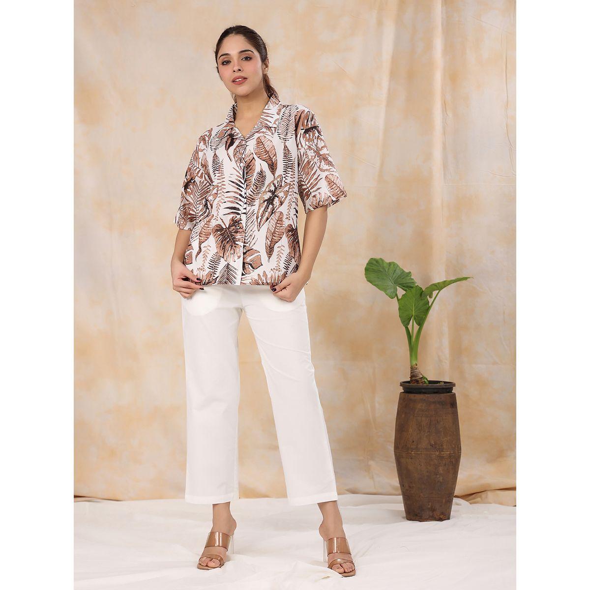 طقم منسق من بنطال بارجل مستقيمة وبلوزة مطبعة بالكامل سانسكريتي هومز × ستايلي-women-clothing-coordsets-image-6