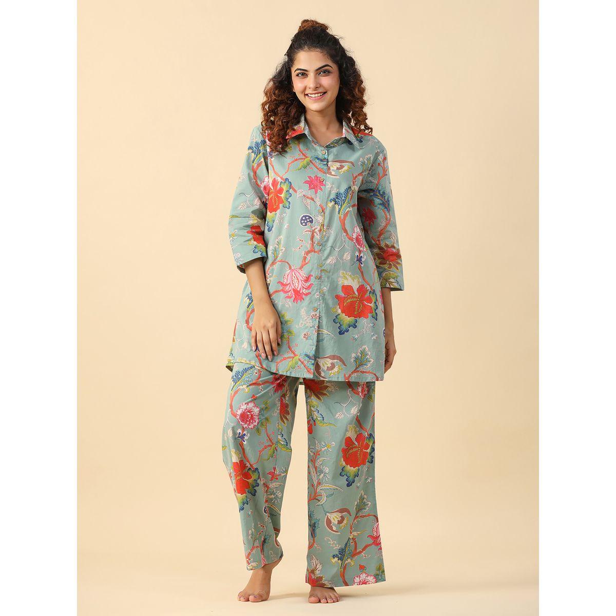 طقم منسق من بنطال بارجل واسعة وبلوزة طويلة سانسكريتي هومز × ستايلي-women-clothing-coordsets-image-1