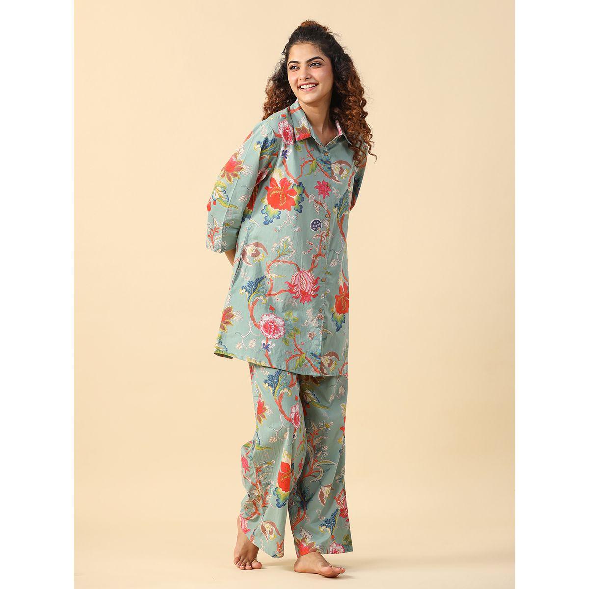 طقم منسق من بنطال بارجل واسعة وبلوزة طويلة سانسكريتي هومز × ستايلي-women-clothing-coordsets-image-2
