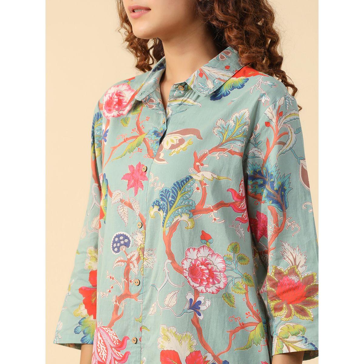 طقم منسق من بنطال بارجل واسعة وبلوزة طويلة سانسكريتي هومز × ستايلي-women-clothing-coordsets-image-4