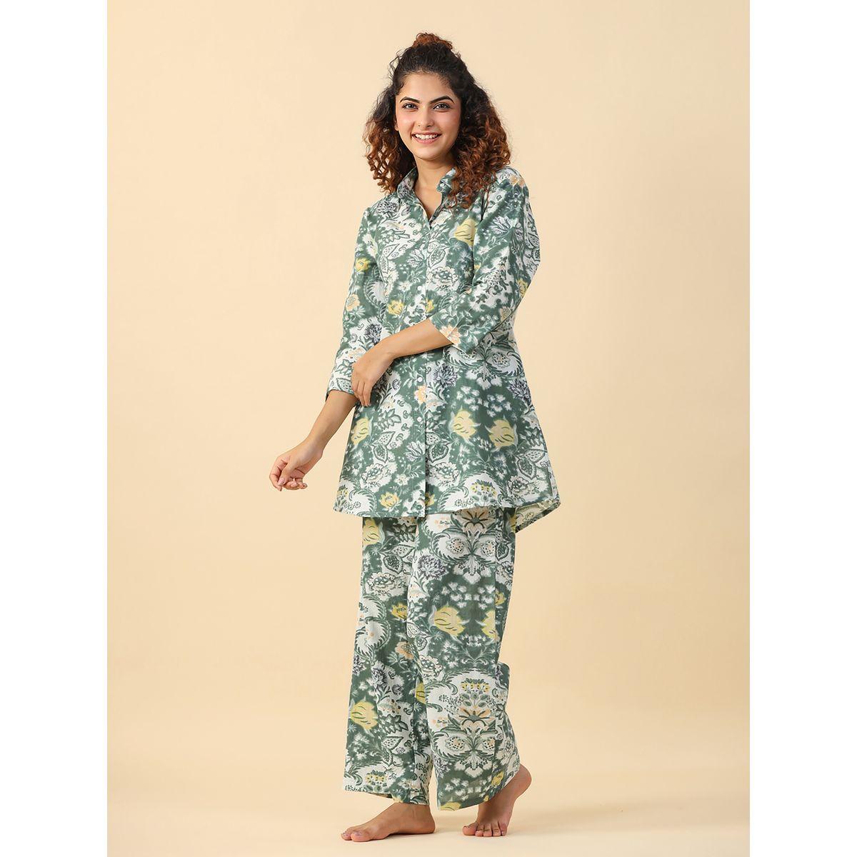 طقم منسق من بنطال بارجل واسعة وبلوزة طويلة سانسكريتي هومز × ستايلي-women-clothing-coordsets-image-2