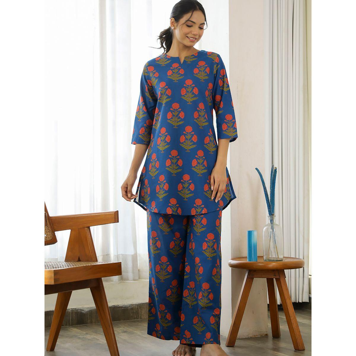 Sanskrutihomes X Styli  All Over Floral Print Longline Top & Wide Leg Pants Co-Ord-women-clothing-coordsets-image-1