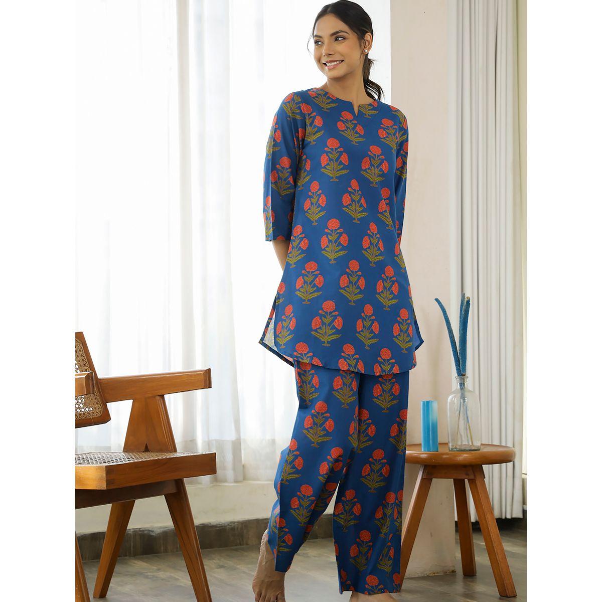 Sanskrutihomes X Styli  All Over Floral Print Longline Top & Wide Leg Pants Co-Ord-women-clothing-coordsets-image-4