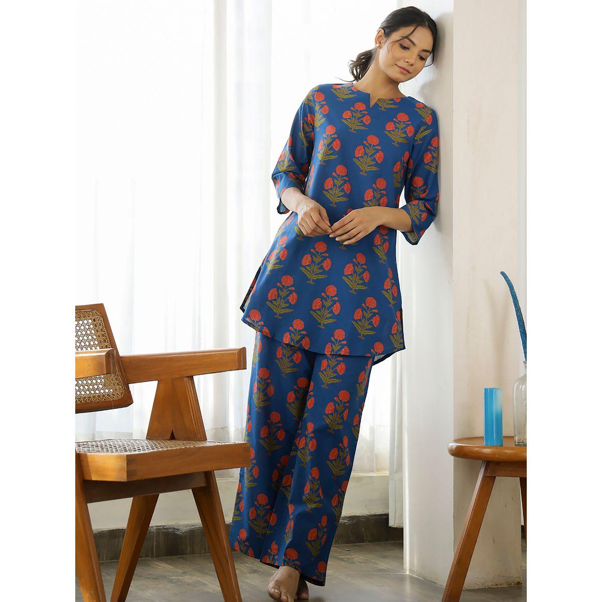 Sanskrutihomes X Styli  All Over Floral Print Longline Top & Wide Leg Pants Co-Ord-women-clothing-coordsets-image-5